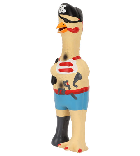 Squeaky Chicken Dog Toys, Dog Toy Teeth Grinding Hand Painted Easy to Clean Bite Resistant for Dogs Pirate Chicken,Ok Chicken,Chef Chicken,Flying Chicken