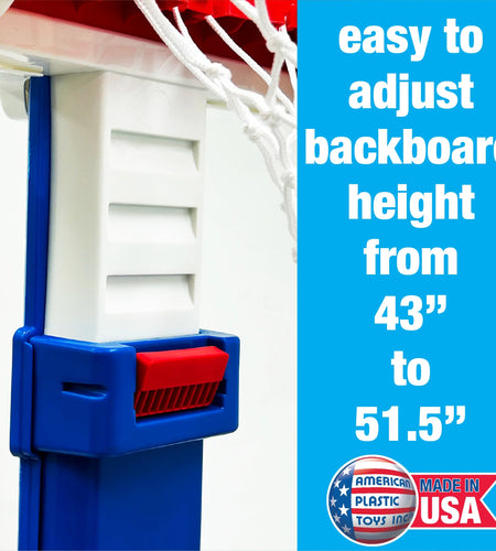 Adjustable Basketball Goal with Basketball, Basketball Hoop for Toddlers & Preschoolers
