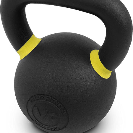 Premium Cast Iron Kettlebells Powder Coated Kettle Bell Weights - Includes LB and KG Weight