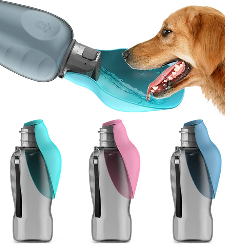 800Ml Portable Dog Water Bottle for Big Dogs Pet Outdoor Travel Hiking Walking Foldable Drinking Bowl Golden Retriever Supplies