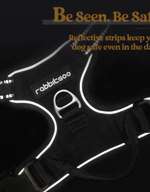 Load image into Gallery viewer, Dog Harness, No-Pull Pet Harness with 2 Leash Clips, Adjustable Soft Padded Dog Vest, Reflective Outdoor Pet Oxford Vest with Easy Control Handle for Large Dogs, Black
