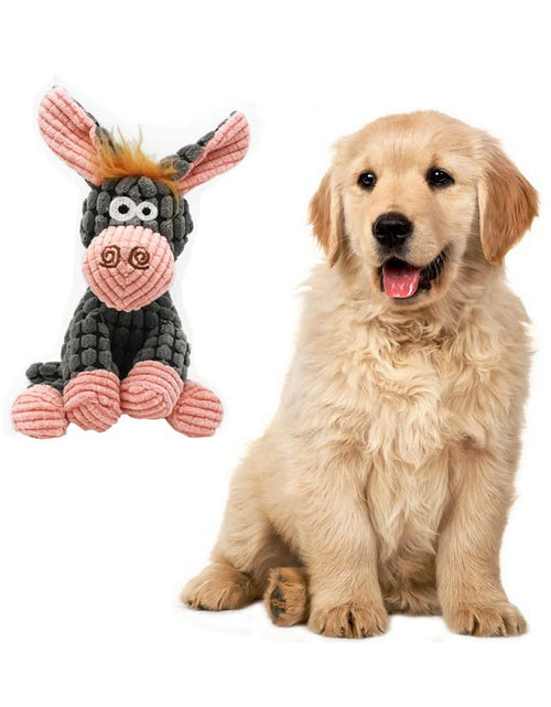 Load image into Gallery viewer, Squeaky Toys for Puppies Dog Chew Toy for Teething Chewing and Playtime No Stuffing Plush Animal Dog Toy Set for Small Medium Large Pets
