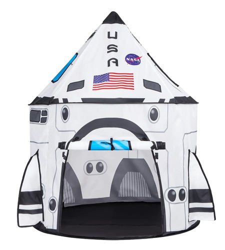 Rocket Ship Play Tents Set for Child, Pop up Playhouse with Tunnel, Kids Pretend Play