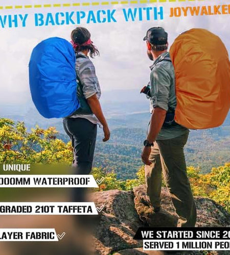 Waterproof Backpack Rain Cover for (15-90L), Upgraded Anti-Slip Cross Buckle Straps, Triple Strengthened Layers for Hiking Camping Traveling
