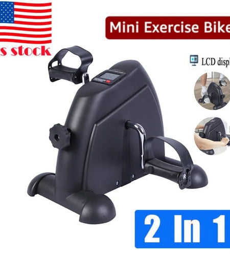 Desk Bike Pedal Exerciser, Mini Exercise Bike Stepper Indoor Exercise, Elder Bike Pedal Exerciser under Desk Fitness Equipment with LCD Screen Display