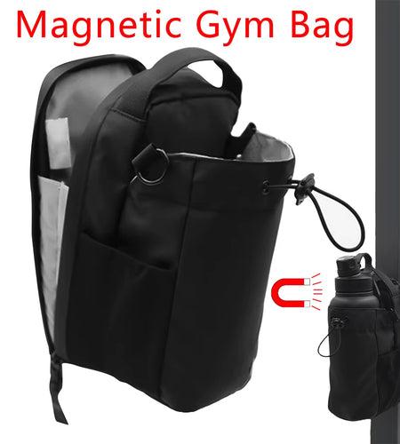 Magnetic Gym Sling Bag Water Bottle & Phone Holder Waterproof Crossbody Bag for Outdoor Sports Travel Fitness Accessories